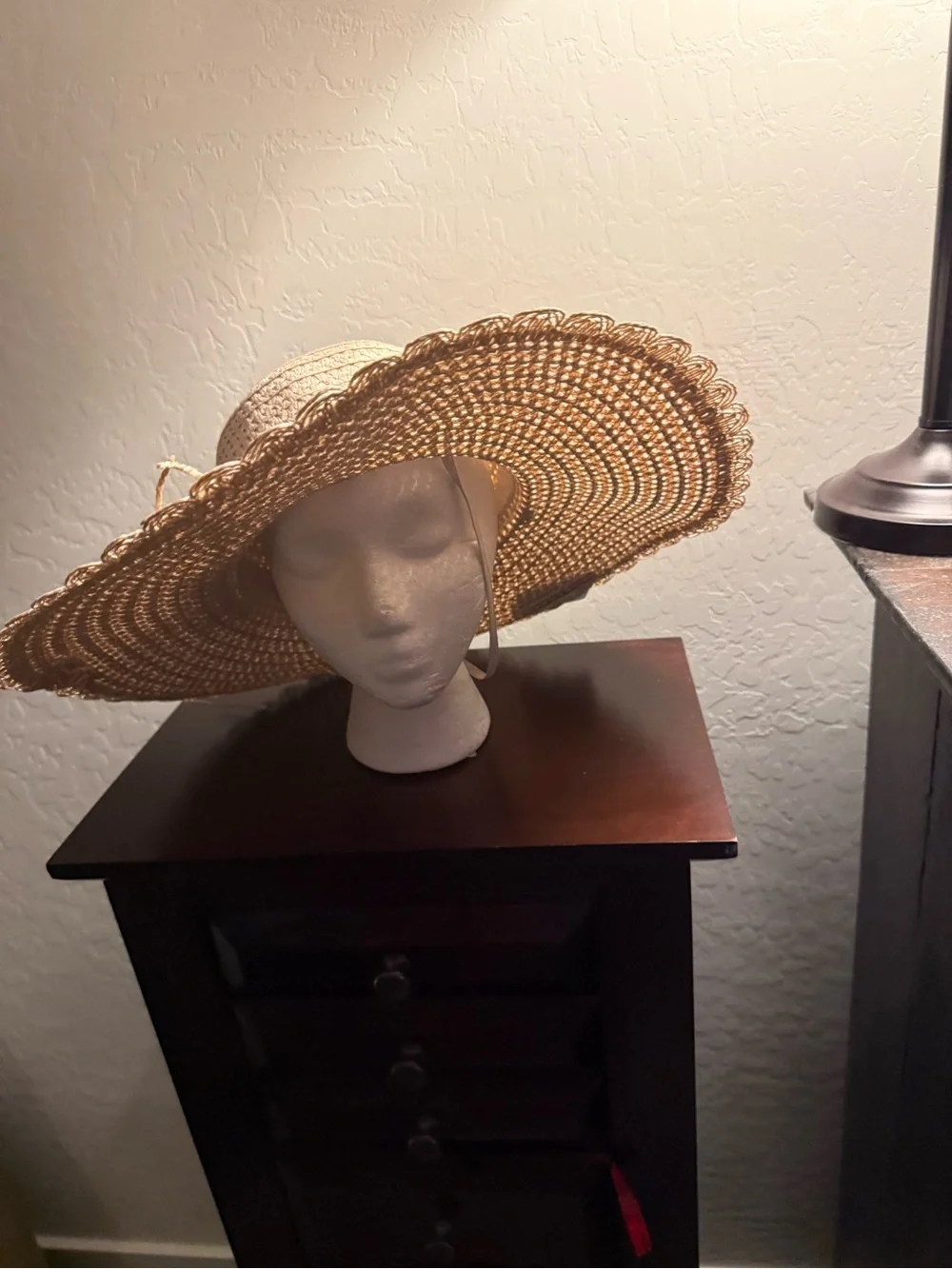 Wide Brim Straw Sun Hat - Natural